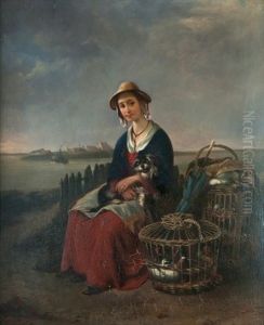 Paysanne Et Son Chien by Emanuel Noterman