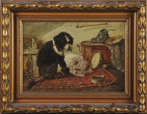 Chiens Au Tambourin by Emanuel Noterman