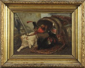 Chiens Et Singe Savant by Emanuel Noterman