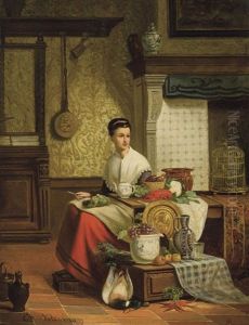 Jeune Femme Dans Un Interieur by Emanuel Noterman