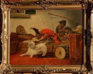 Petit Chien Et Singes Savants by Emanuel Noterman