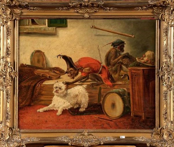 Petit Chien Et Singes Savants - view 1