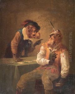 Card Playing Monkeys by Zacharias Noterman