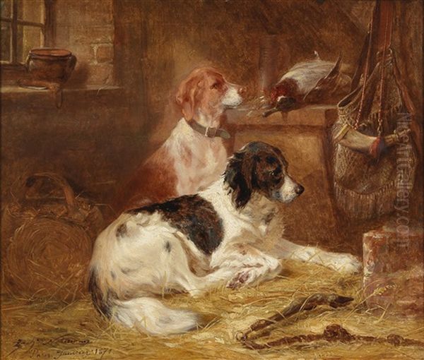 Hunting Dogs In The Stable - view 1