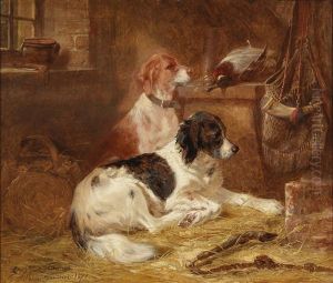 Hunting Dogs In The Stable by Zacharias Noterman