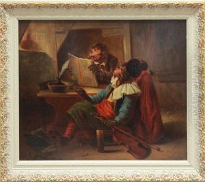 Affen Bei Der Musikstunde by Zacharias Noterman