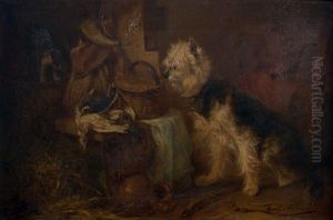 Chien Et Chat by Zacharias Noterman
