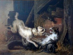 Chien Et Chat by Zacharias Noterman
