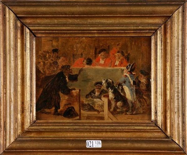 La Cour Des Singes Jugeant Un Chien - view 1