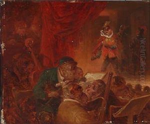 Theatre Scene With Monkeys by Zacharias Noterman