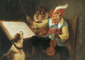 Musizierende Affen (+ Affe Schlagt Mit Der Geige Auf Einen Flotisten Ein, Nachdem Dieser Einen Falschen Ton Produziert Hat; 2 Works)