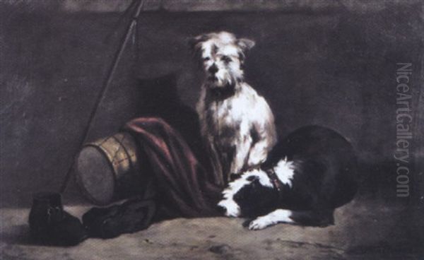 Deux Chiens Au Tambour - view 1