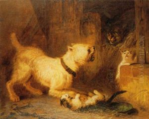 Chien Decouvrant Le Repaire Des Chats by Zacharias Noterman