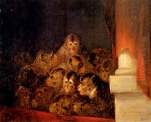 Les Singes Au Theatre by Zacharias Noterman