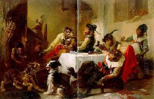 La Partie De Cartes by Zacharias Noterman