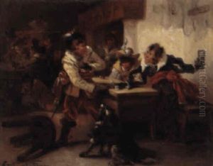 Monkeys In A Tavern by Zacharias Noterman