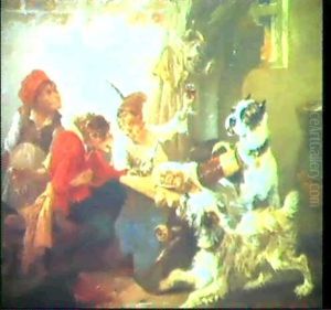 Eine Wilde Tischgesellschaft by Zacharias Noterman
