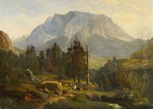 Bergmassiv In Den Alpen by August Friedrich Wilhelm Nothnagel