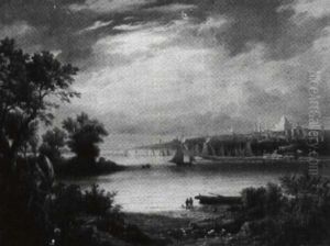 View Of Istanbul Across The Bosphorus by Edouard Auguste Nousveaux