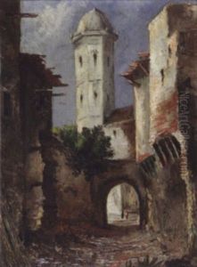 Personnages A La Porte De La Ville by Germain-Bernard-Marie Nouveau