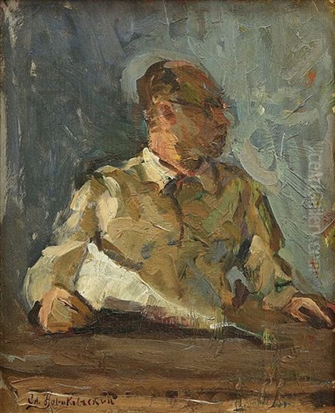 Man Reading A Newspaper - view 1