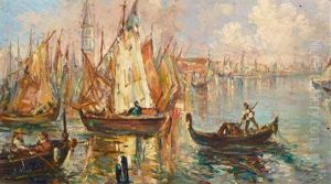 Schiffe Vor Venedig by Stefano Novo
