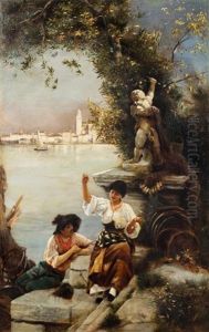 Venetian Girls Drawing Water