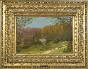 Landscape With A Shepherd by Johann Novopacky