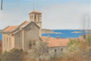 A Coastal Stretch Near Teracina by Johann Novopacky