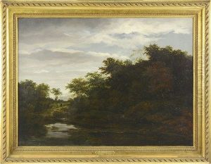 A River Landscape - After Jakob Van Ruisdael thumbnail