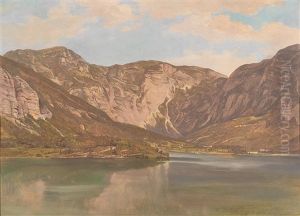 View Of Obertraun As Seen From Hallstatt