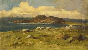 Mountainous Landscape With A Lake by Johann Novopacky