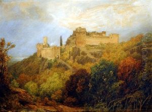 Countryside With A Castle's Ruin by Johann Novopacky