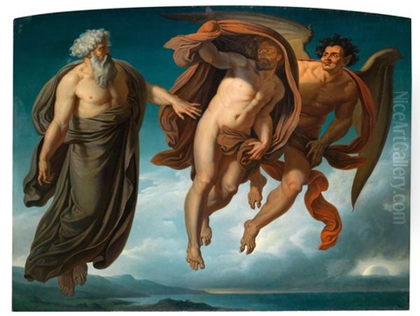 The Earth Spirit Attempts To Free Adam From Lucifer - view 1