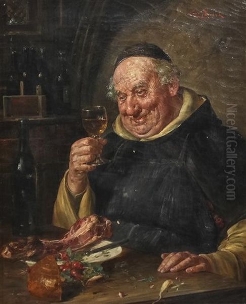 Monk At Dinner - view 1