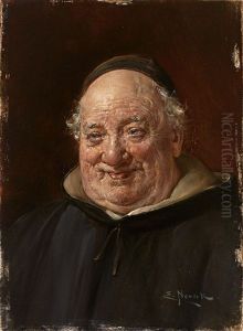Portrait Eines Lachenden Monches
