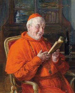 Lesender Kardinal by Ernst Nowak