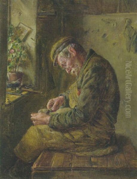 Schuster Bei Seiner Arbeit Am Fenster - view 1