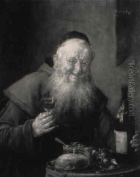 The Jolly Repast: Interior Scene With Monk - view 1