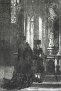 Mother And Child In A Church Interior