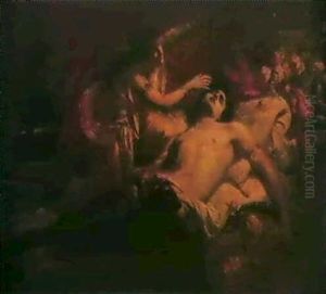 Selene Visiting The Sleeping Endymion by Ernst Nowak