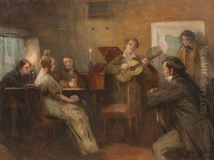 House Concert With Franz Schubert by Otto Robert Nowak