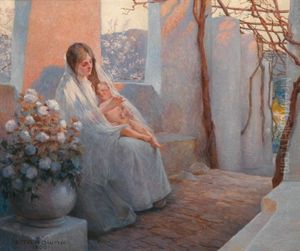 In Der Pergola by Otto Robert Nowak