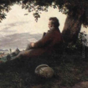 Schubert Overlooking Salzburg by Otto Robert Nowak