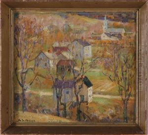 The Village In Autumn by George L. Noyes