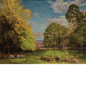 Autumn Landscape At Dusk by George L. Noyes