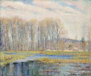 Spring Along The Water Meadow by George L. Noyes