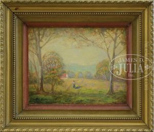 Landscape With House And Figure by George L. Noyes