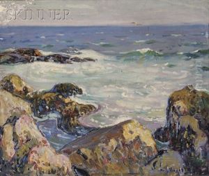 Rocky Coastal View by George L. Noyes