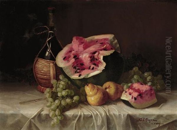 Still Life With Wine And Fruit - view 1